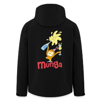 Munga Festa - Recycelte Männer Softshell-Jacke von Stanley/Stella - Schwarz - Hinten - AI Model Male 185 light (185cm)