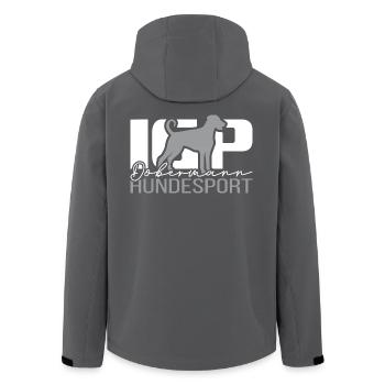 DOBERMANN IGP Dobi Hundesport Hunde Hund Wilsigns - Recycelte Männer Softshell-Jacke von Stanley/Stella - Schwarz - Hinten - AI Model Male 185 light (185cm)