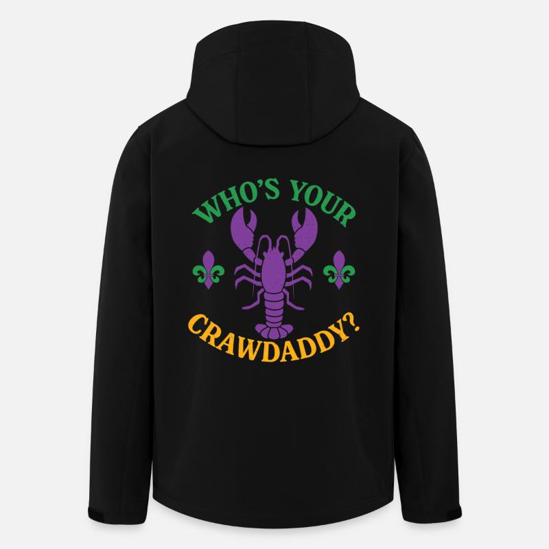 Wer ist dein Crawdaddy - Recycelte Männer Softshell-Jacke von Stanley/Stella - Schwarz
