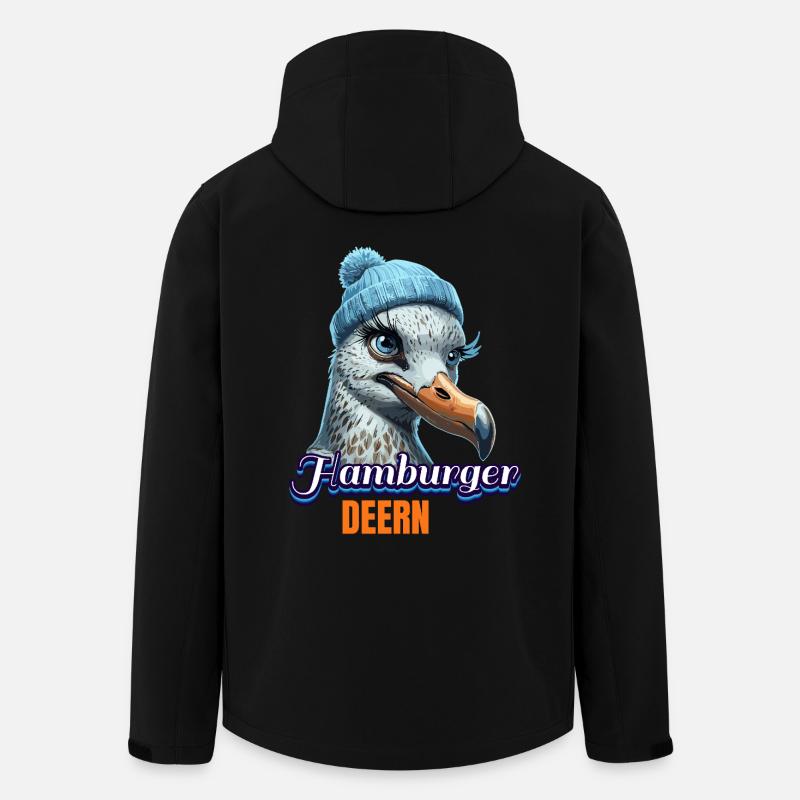 Hamburg Hamburger Deern Norddeutsch Möwe Beanie - Recycelte Männer Softshell-Jacke von Stanley/Stella - Schwarz