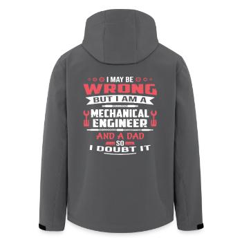 Mechanical Engineer Dad - Men’s Recycled Softshell Jacket by Stanley/Stella - black - Back - AI Model Male 185 light (185cm)