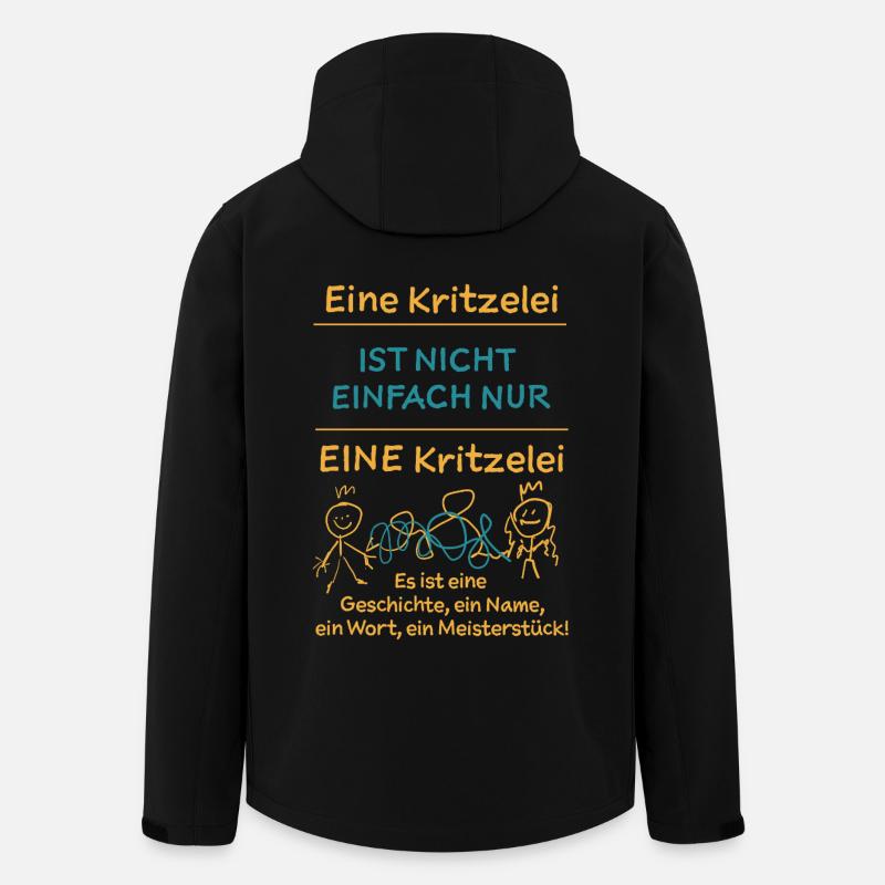 Kritzelei - Recycelte Männer Softshell-Jacke von Stanley/Stella - Schwarz