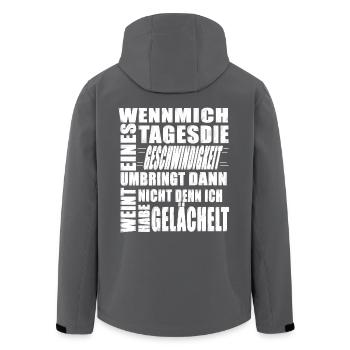 Paul Walker Zitat Tshirt Tuning Motorrad - Recycelte Männer Softshell-Jacke von Stanley/Stella - Schwarz - Hinten - AI Model Male 185 light (185cm)