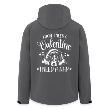 Australian Shepherd Valentine's Day Dogs Wilsigns - Men’s Recycled Softshell Jacket by Stanley/Stella - anthracite - Back - AI Model Male 185 light (185cm)