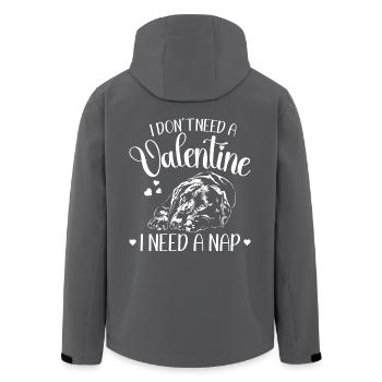 Labrador Valentine's Day Dogs Dog Labbi Wilsigns - Men’s Recycled Softshell Jacket by Stanley/Stella - anthracite - Back - AI Model Male 185 light (185cm)