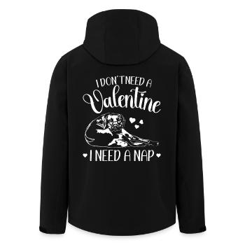 Rhodesian Ridgeback Saint-Valentin chiens Wilsigns - Veste softshell homme en polyester recyclé Stanley/Stella - noir - Dos - AI Model Male 185 light (185cm)