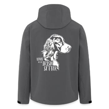 Aimé par un chien setter irlandais disant Wilsigns - Veste softshell homme en polyester recyclé Stanley/Stella - noir - Dos - AI Model Male 185 light (185cm)