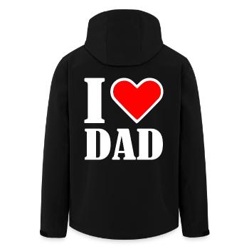 I love dad - Recycelte Männer Softshell-Jacke von Stanley/Stella - Schwarz - Hinten - AI Model Male 185 light (185cm)