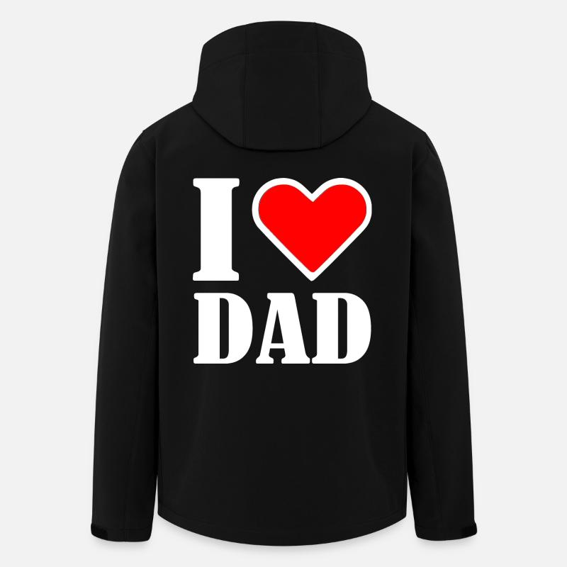 I love dad - Recycelte Männer Softshell-Jacke von Stanley/Stella - Schwarz