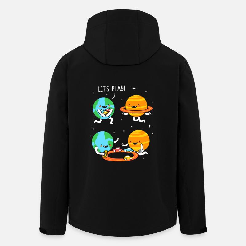 Espace Planètes Univers Espace - Veste softshell homme en polyester recyclé Stanley/Stella - noir