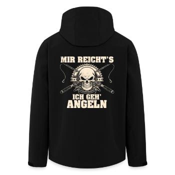 Angler Feierabend angeln Hobby Lustig Geschenk neu - Recycelte Männer Softshell-Jacke von Stanley/Stella - Schwarz - Hinten - AI Model Male 185 light (185cm)