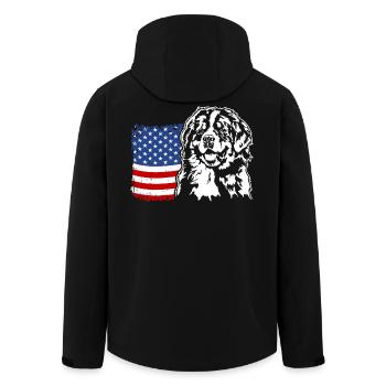 Berner Sennenhund US Amerika Fahne Hunde Wilsigns - Recycelte Männer Softshell-Jacke von Stanley/Stella - Schwarz - Hinten - AI Model Male 185 light (185cm)