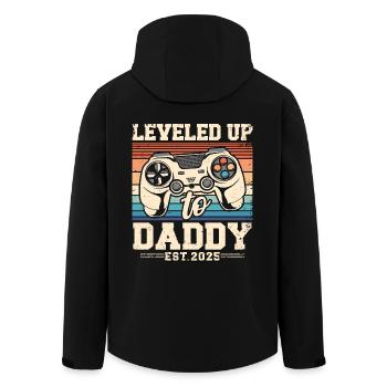 Promoted to dad in 2025 - Men’s Recycled Softshell Jacket by Stanley/Stella - black - Back - AI Model Male 185 light (185cm)