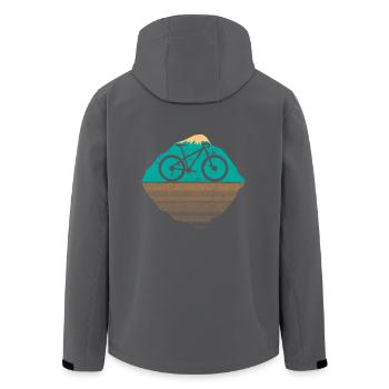Cycling For The World - Fahrrad Radsport Kette Rad - Recycelte Männer Softshell-Jacke von Stanley/Stella - Schwarz - Hinten - AI Model Male 185 light (185cm)