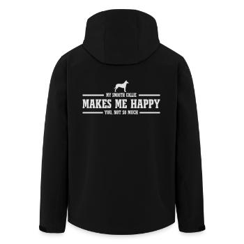 SMOOTH COLLIE makes me happy - Recycelte Männer Softshell-Jacke von Stanley/Stella - Schwarz - Hinten - AI Model Male 185 light (185cm)