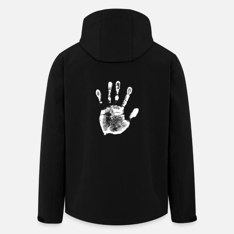Main blanche. Cadeau - Veste softshell homme en polyester recyclé Stanley/Stella - noir