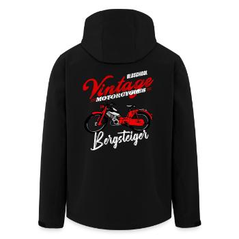 Zündapp Bergsteiger MD 25 Mofa Kult - Recycelte Männer Softshell-Jacke von Stanley/Stella - Schwarz - Hinten - AI Model Male 185 light (185cm)