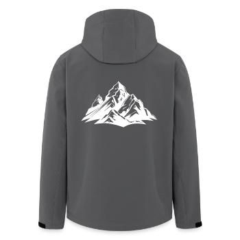 Berge Symbol - Recycelte Männer Softshell-Jacke von Stanley/Stella - Schwarz - Hinten - AI Model Male 185 light (185cm)
