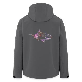 Shark color - Recycelte Männer Softshell-Jacke von Stanley/Stella - Anthrazit - Hinten - AI Model Male 185 light (185cm)
