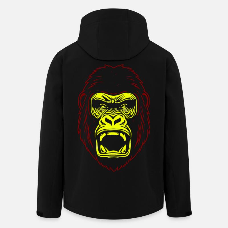 Human Monkey - Gorilla - Men’s Recycled Softshell Jacket by Stanley/Stella - black