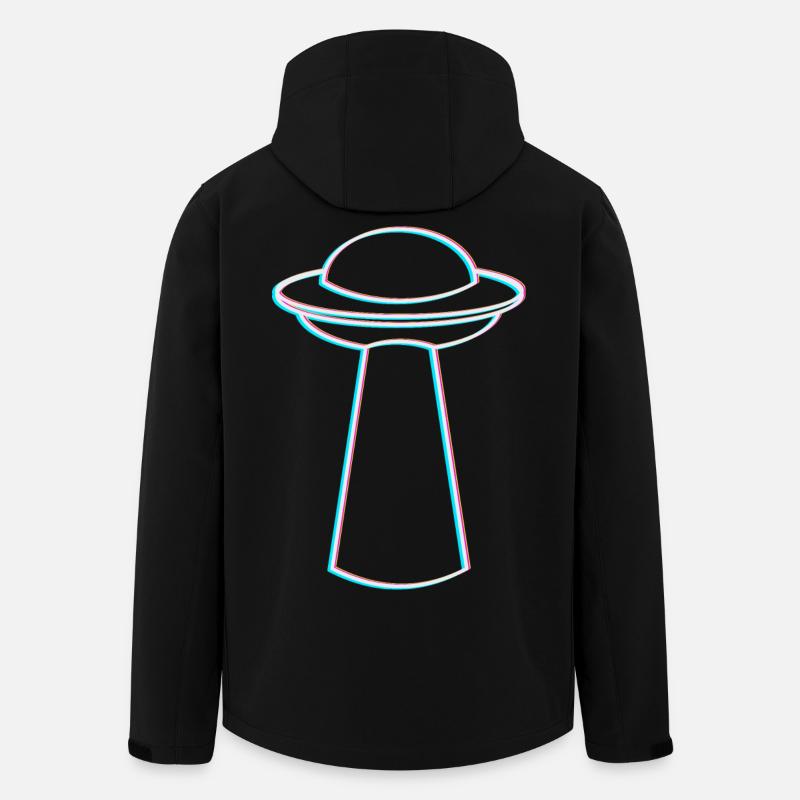 UFO Glitch – Rave & Techno Vibes - Recycelte Männer Softshell-Jacke von Stanley/Stella - Schwarz