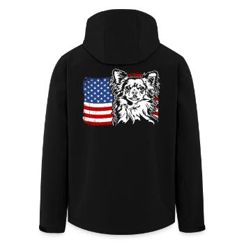 Chihuahua US Amerika Fahne Hunde Hund Wilsigns - Recycelte Männer Softshell-Jacke von Stanley/Stella - Schwarz - Hinten - AI Model Male 185 light (185cm)
