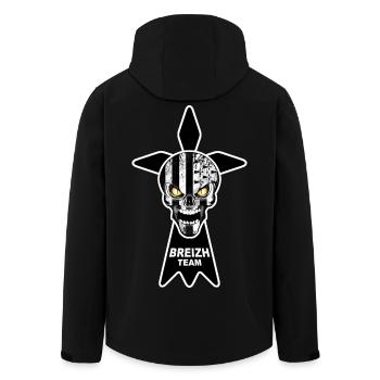 breizh skull 07 - Veste softshell homme en polyester recyclé Stanley/Stella - noir - Dos - AI Model Male 185 light (185cm)