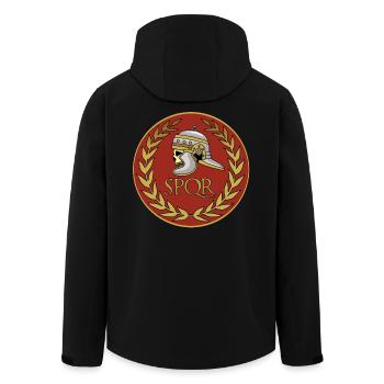 Tête de mort empire romain - Veste softshell homme en polyester recyclé Stanley/Stella - noir - Dos - AI Model Male 185 light (185cm)