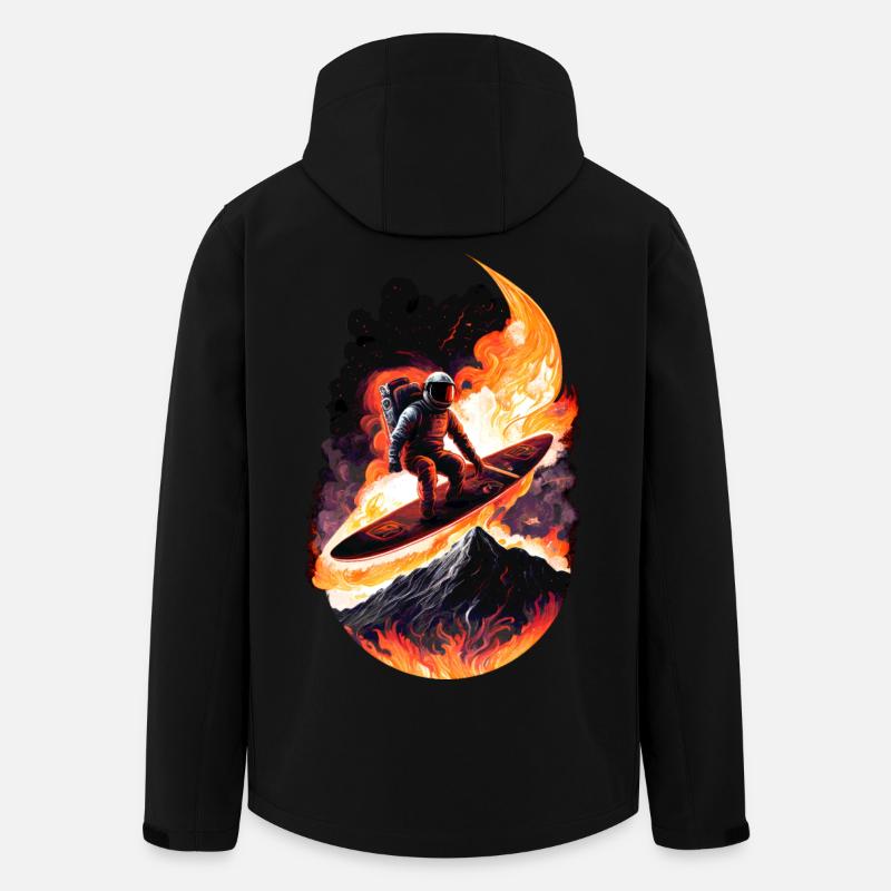 Astronaute de surf - Veste softshell homme en polyester recyclé Stanley/Stella - noir