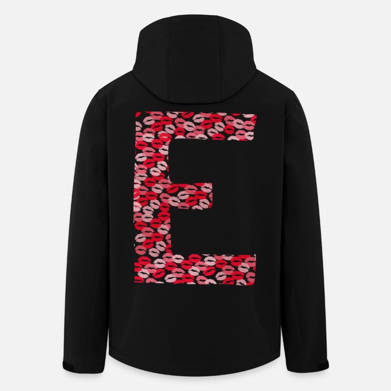 Lettre E - tshirt bisous - Veste softshell homme en polyester recyclé Stanley/Stella - noir