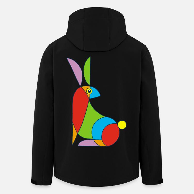 Lustiger Hase - Recycelte Männer Softshell-Jacke von Stanley/Stella - Schwarz
