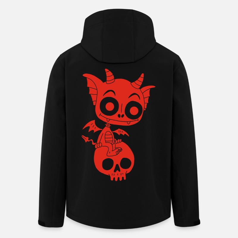 Little Red Demon Rests - Men’s Recycled Softshell Jacket by Stanley/Stella - black