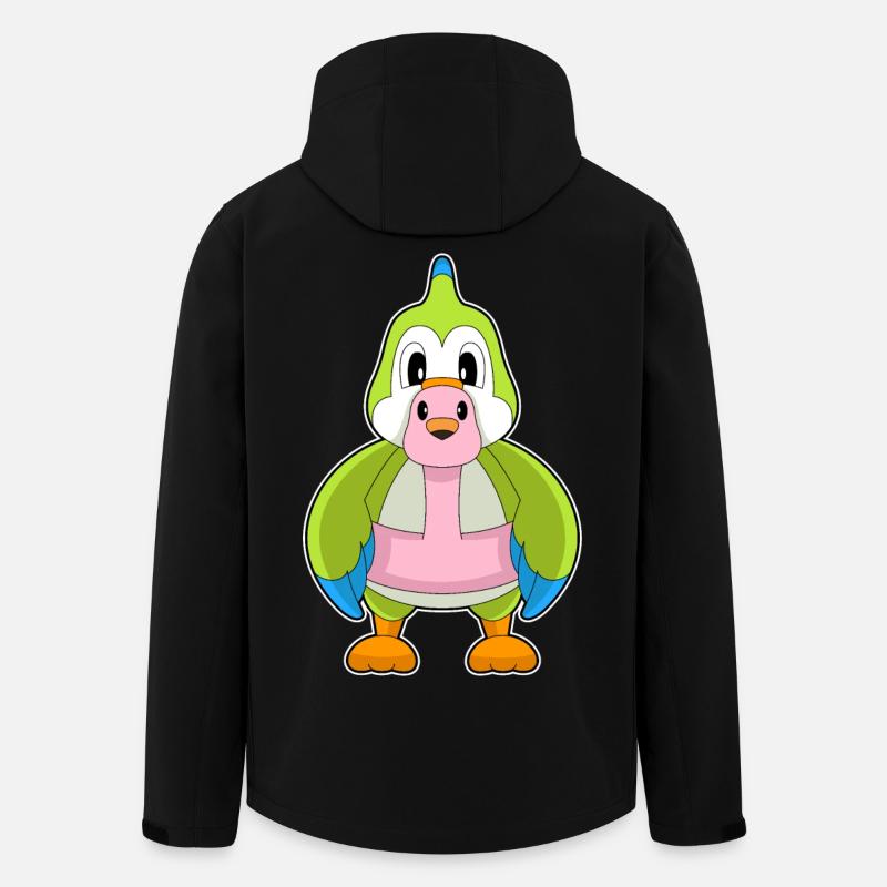 Perroquet flamant rose - Veste softshell homme en polyester recyclé Stanley/Stella - noir