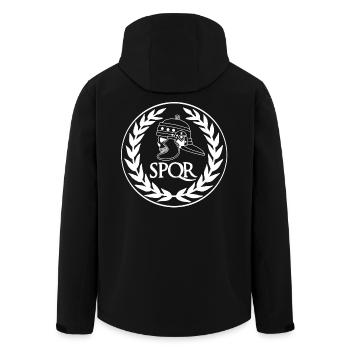 Tête de mort empire romain (blanc) - Veste softshell homme en polyester recyclé Stanley/Stella - noir - Dos - AI Model Male 185 light (185cm)