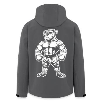 Boxer Hund Zeichnung - Recycelte Männer Softshell-Jacke von Stanley/Stella - Anthrazit - Hinten - AI Model Male 185 light (185cm)