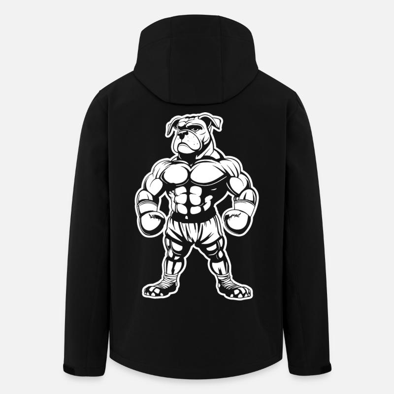 Boxer Dog Drawing - Men’s Recycled Softshell Jacket by Stanley/Stella - black