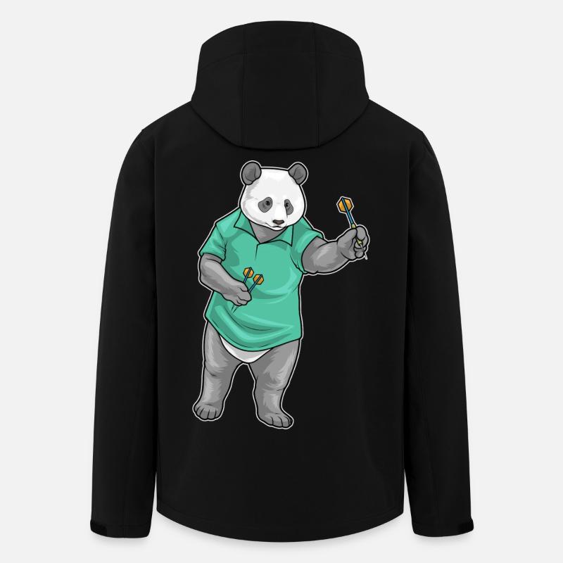 Panda Dart Dartpfeil - Veste softshell homme en polyester recyclé Stanley/Stella - noir