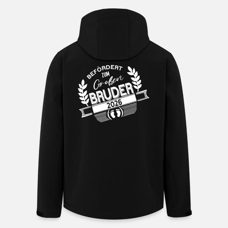 Befördert zum großen Bruder 2026 - Recycelte Männer Softshell-Jacke von Stanley/Stella - Schwarz
