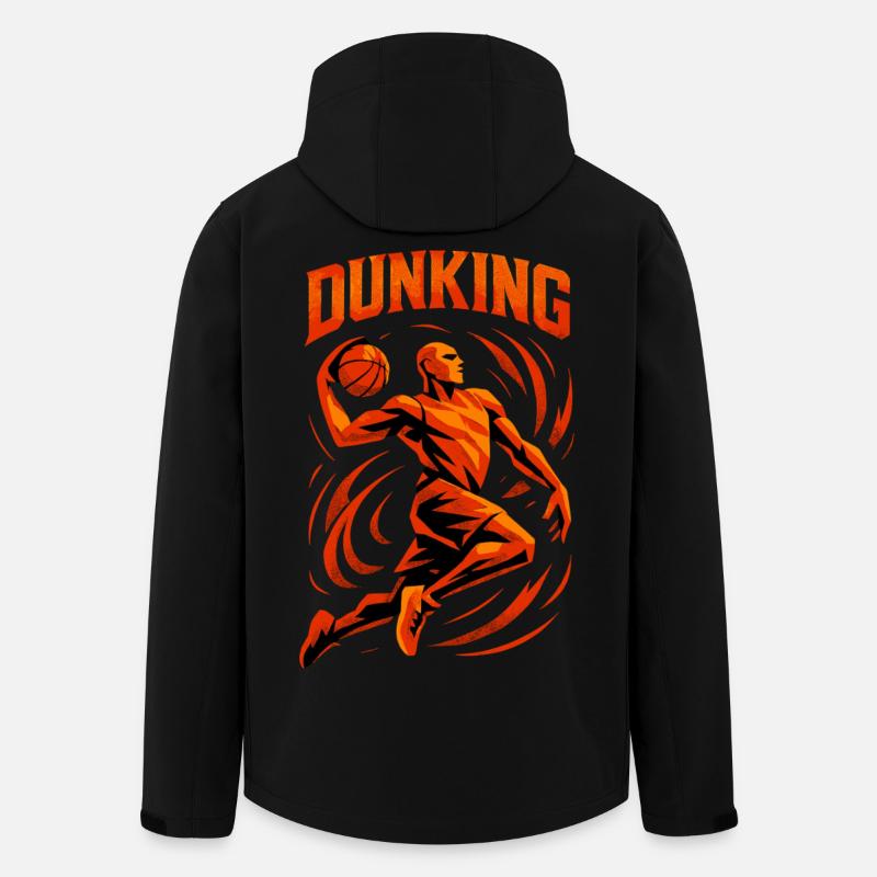 Basketball Dunk Wurf Spieler Dunking Geschenk - Recycelte Männer Softshell-Jacke von Stanley/Stella - Schwarz