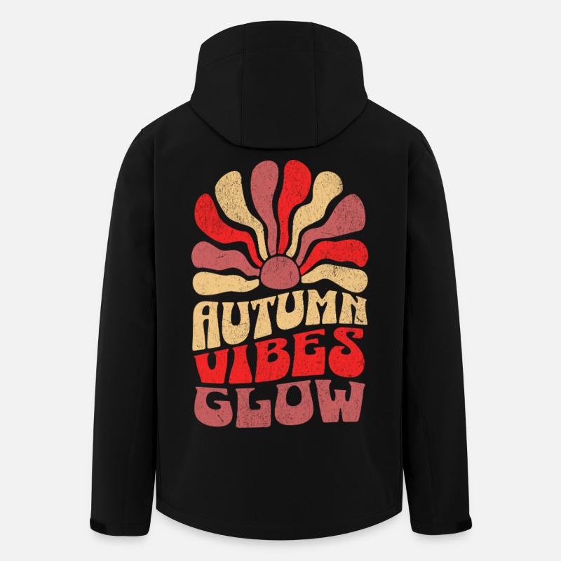 Autumn Vibes Glow - Recycelte Männer Softshell-Jacke von Stanley/Stella - Schwarz