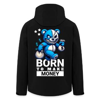 Né pour gagner de l’argent - Veste softshell homme en polyester recyclé Stanley/Stella - noir - Dos - AI Model Male 185 light (185cm)
