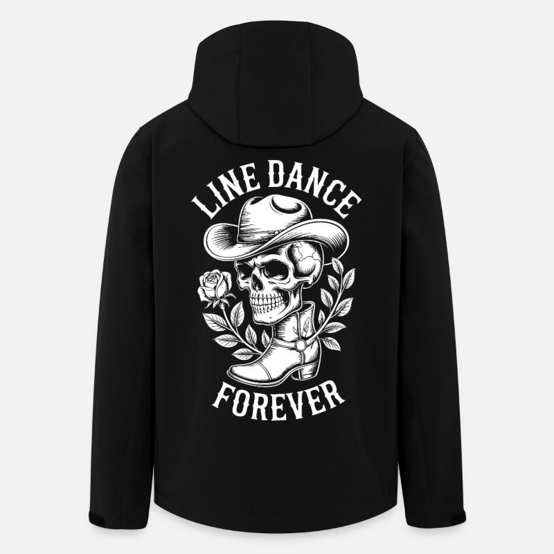 Line Dance Forever Schädel Western - Recycelte Männer Softshell-Jacke von Stanley/Stella - Schwarz