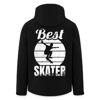 Bester Skater - Recycelte Männer Softshell-Jacke von Stanley/Stella - Schwarz - Hinten - AI Model Male 185 light (185cm)