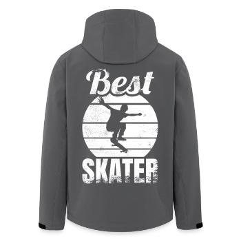 Bester Skater - Recycelte Männer Softshell-Jacke von Stanley/Stella - Anthrazit - Hinten - AI Model Male 185 light (185cm)