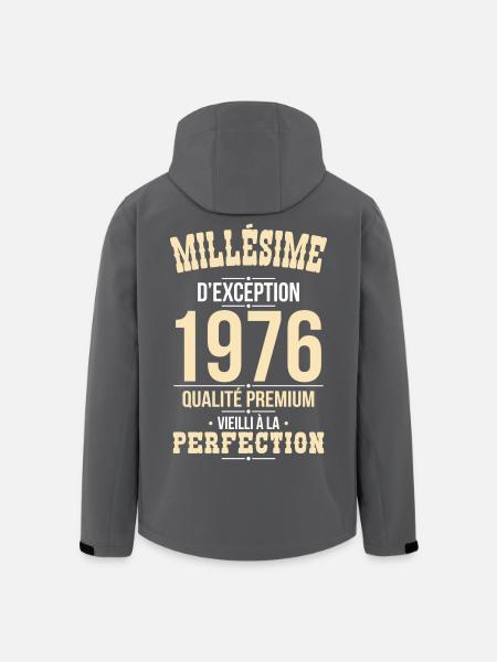 1976 – Millésime d’exception – Qualité premium - Veste softshell homme en polyester recyclé Stanley/Stella - noir