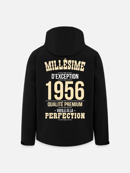1956 – Millésime d’exception – Qualité premium - Veste softshell homme en polyester recyclé Stanley/Stella - noir