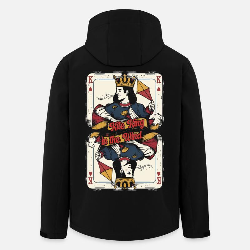 Cerf-volant Cerf-volant Roi dans le vent - Veste softshell homme en polyester recyclé Stanley/Stella - noir