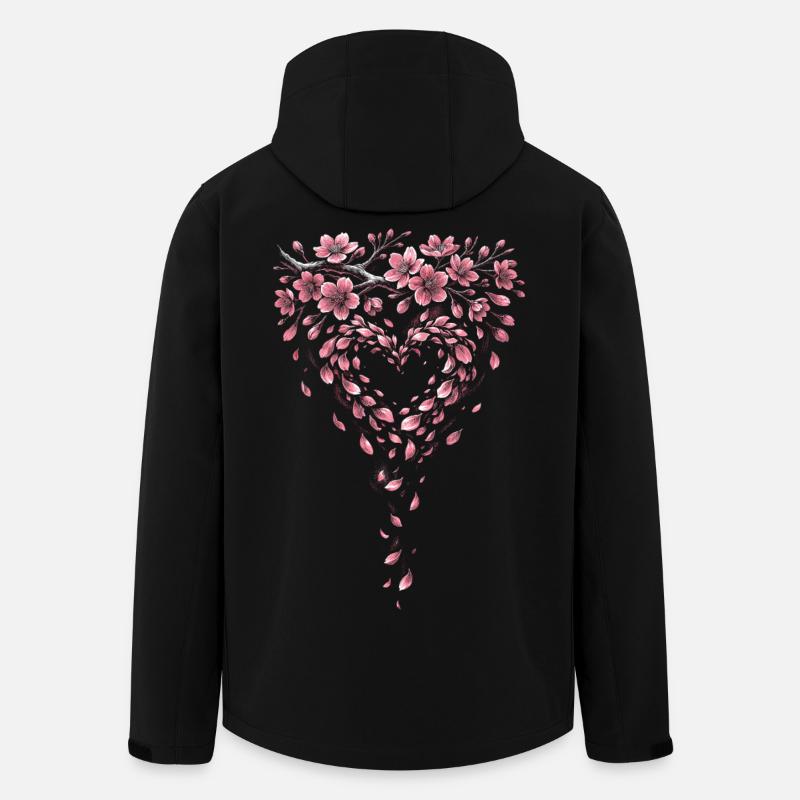 Kirschblüten Sakura Kirschblüte - Recycelte Männer Softshell-Jacke von Stanley/Stella - Schwarz