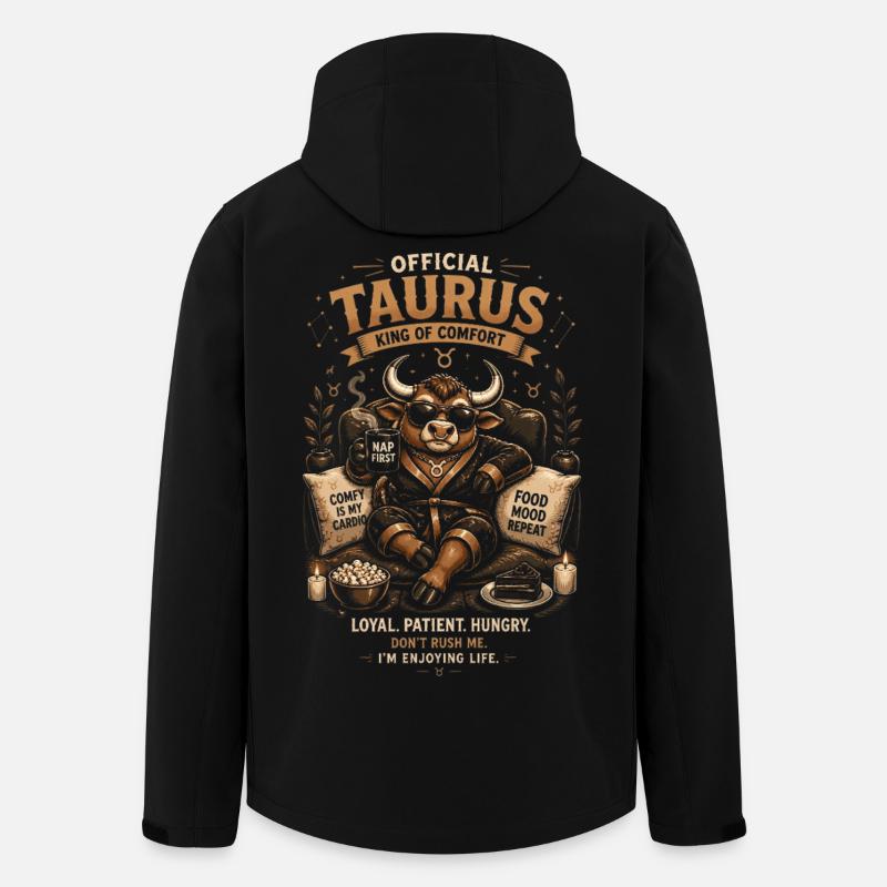 Stierkönig des Trostes – Tierkreis - Recycelte Männer Softshell-Jacke von Stanley/Stella - Schwarz