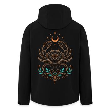 Krebs Sternzeichen – Mystisches Symbolmotiv - Recycelte Männer Softshell-Jacke von Stanley/Stella - Schwarz - Hinten - AI Model Male 185 light (185cm)